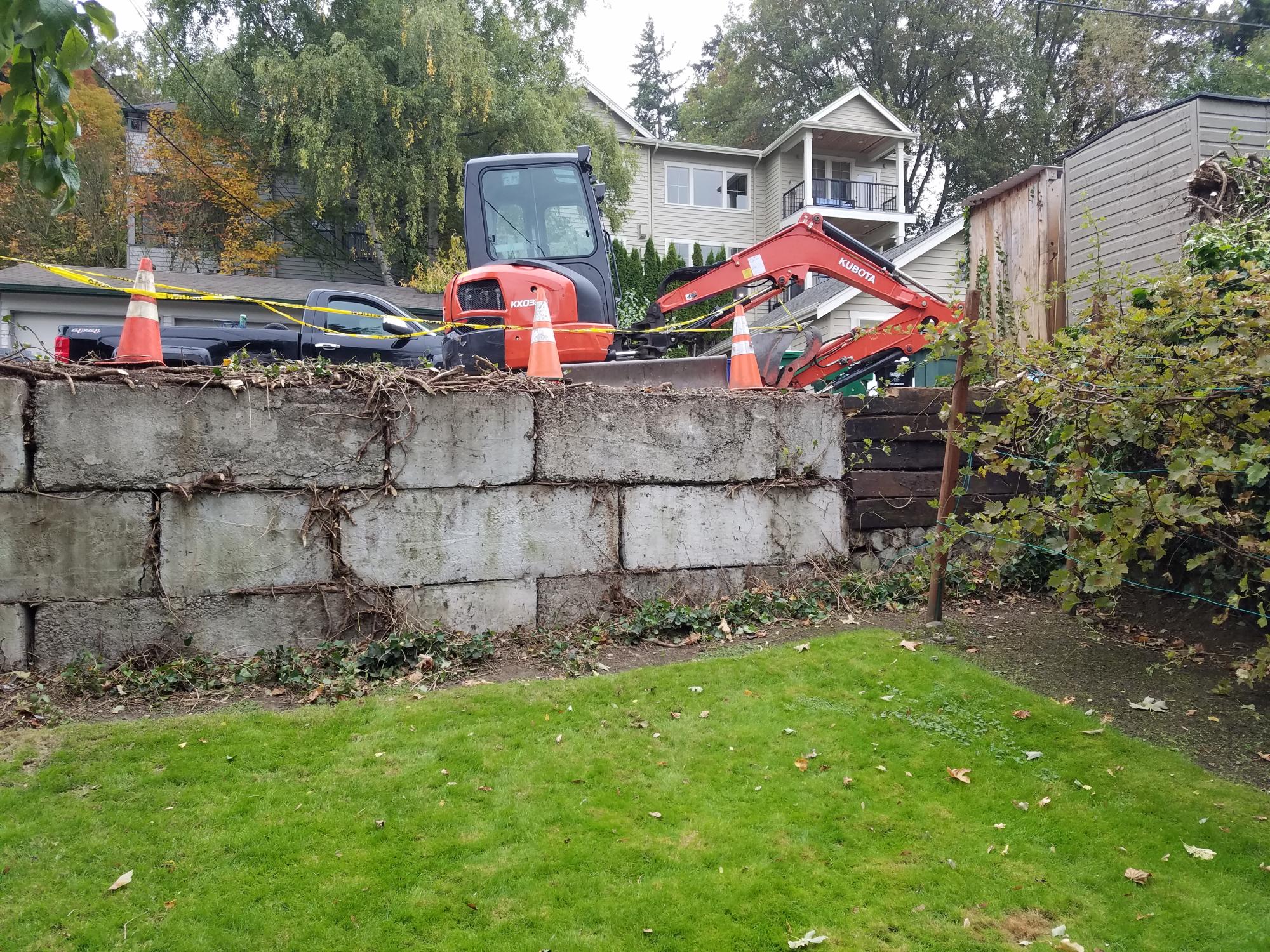 Retaining Walls, Parking Pad, Drain System. | Ace 1 Construction