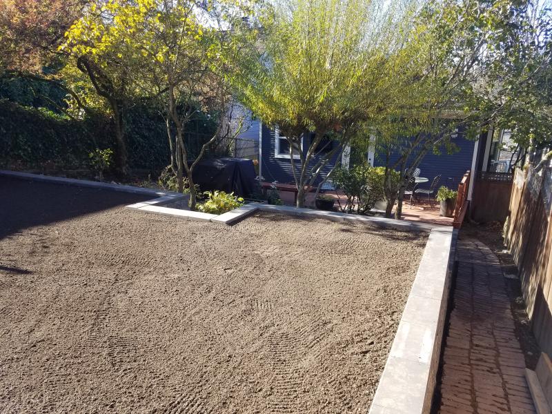 Retaining Walls, Parking Pad, Drain System.