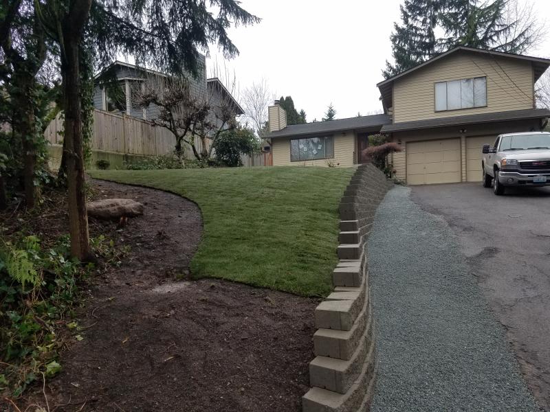 Hardscaping, Retaining Walls, Sod