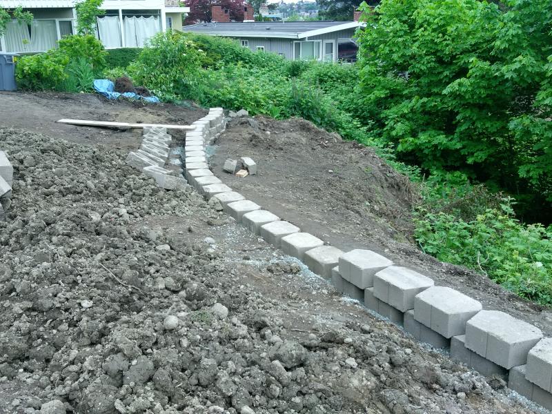  Retaining Walls, Regrading, Sod & Fence Installation.