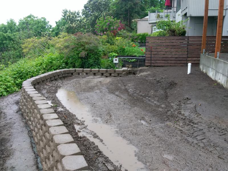  Retaining Walls, Regrading, Sod & Fence Installation.