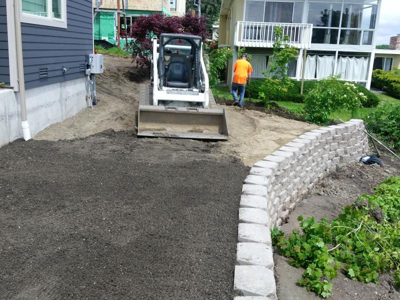  Retaining Walls, Regrading, Sod & Fence Installation.