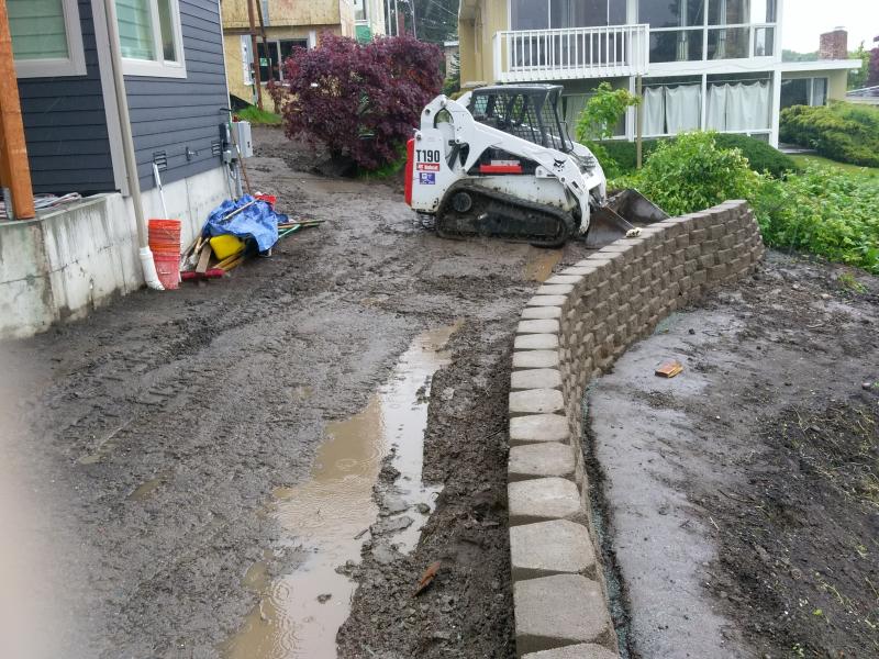  Retaining Walls, Regrading, Sod & Fence Installation.