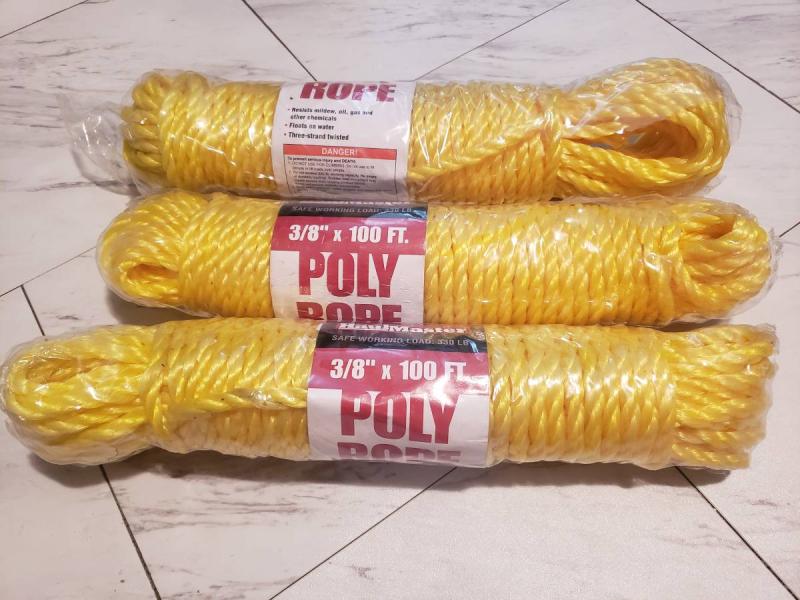 New! 100ft of 3/8ths POLY BRAIDED ROPE